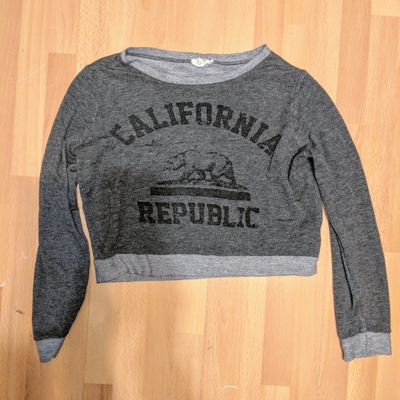 Long sleeve crop swearshirt - Picture 1 of 2